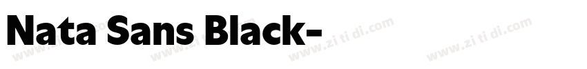 Nata Sans Black字体转换